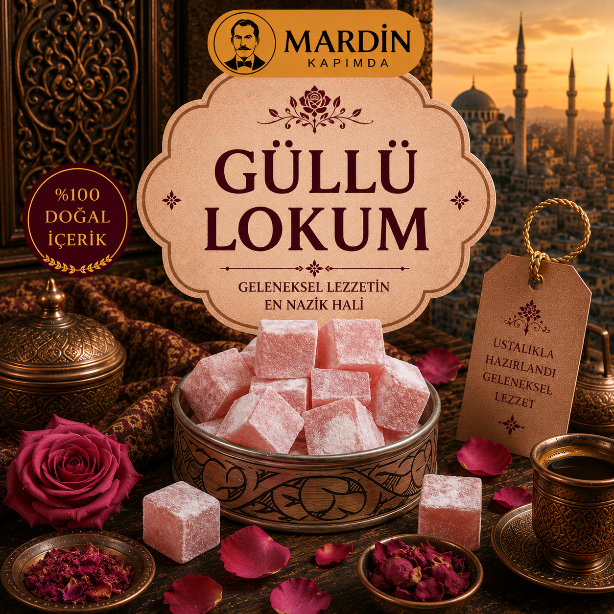 Güllü Lokum 500 Gr