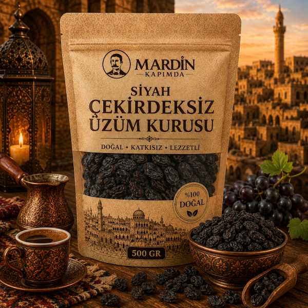 Siyah Çekirdeksiz Üzüm Kurusu 500 Gr