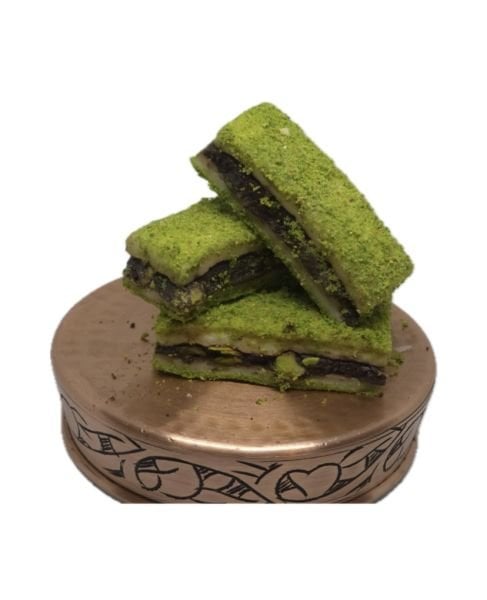 Toz Fıstıklı Çikolatalı Katmer Lokum 500 Gr