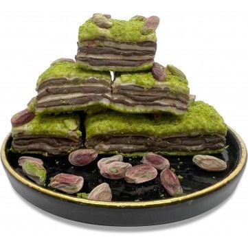 Toz Fıstıklı Çikolatalı Katmer Lokum 500 Gr