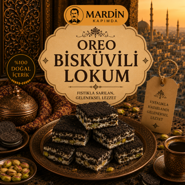 Oreo Bisküvili Çikolatalı Katmer Lokum 500 Gr