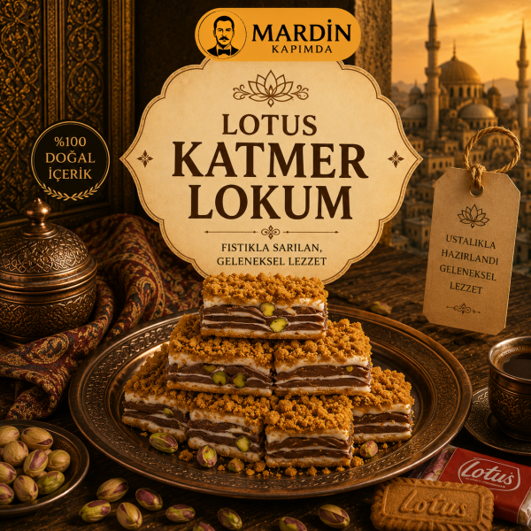 Lotus Bisküvili Çikolatalı Katmer Lokum 500 Gr