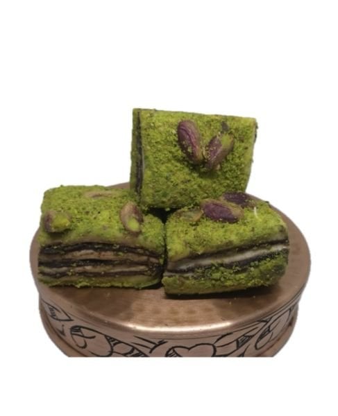 Toz Fıstıklı Kaymaklı Çikolatalı Lokum 500 Gr