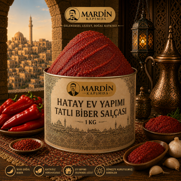 Hatay Ev Yapımı Tatlı Biber Salçası 1 Kg