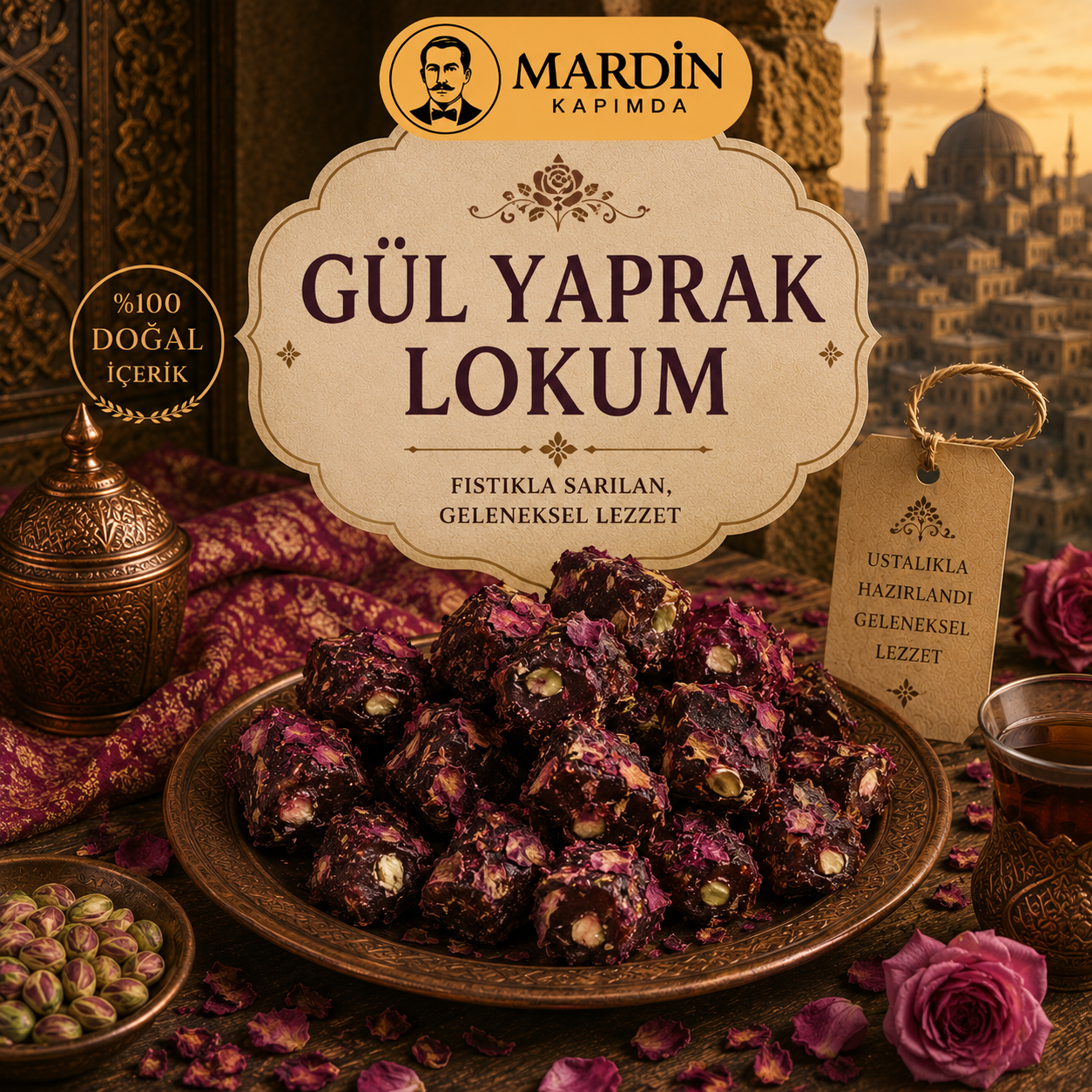 Gül Yaprak  Lokum 500 Gr