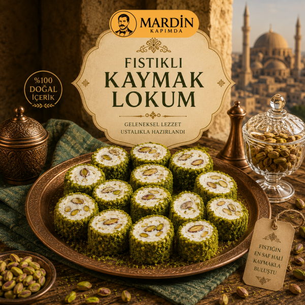 FISTIKLI KAYMAKLI LOKUM 500Gr