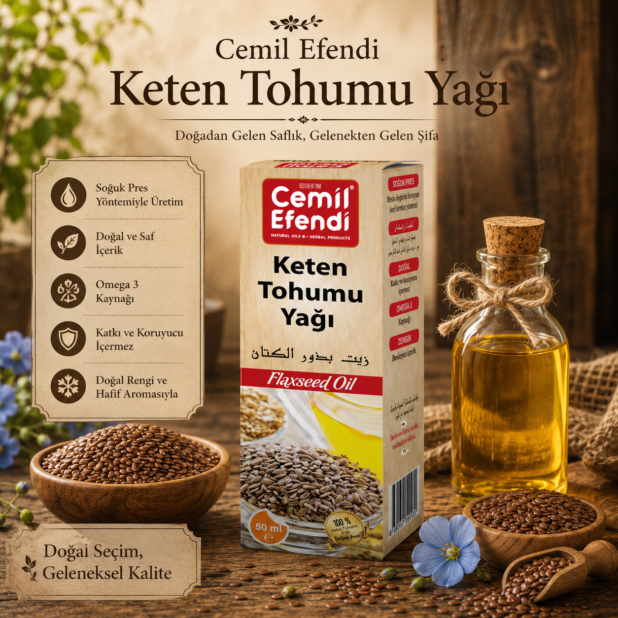 Keten Tohumu Yağı 50 ML